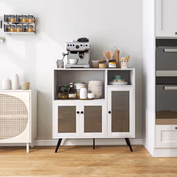 Industrial Sideboard Cabinet Kitchen Cupboard with Adjustable Shelves
