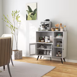 Industrial Sideboard Cabinet Kitchen Cupboard with Adjustable Shelves