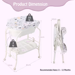 4-in-1 Baby Changing Table Infant Nursery Station Diaper Changing Station