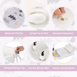 4-in-1 Baby Changing Table Infant Nursery Station Diaper Changing Station