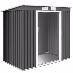 7FT x 4FTGarden Shed Outdoor Tool Utility Storage House W/Sliding Door