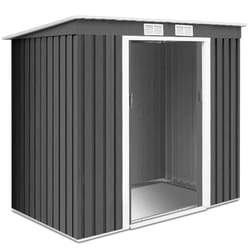 7FT x 4FTGarden Shed Outdoor Tool Utility Storage House W/Sliding Door
