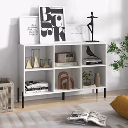 Wooden Bookcase 6 Cube Open Bookshelf Home Office Display Cabinet Rack