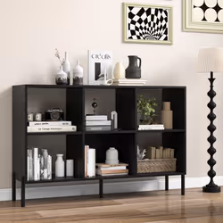 Wooden Storage Bookcase 6 Cube Open Bookshelf Home Office Display Cabinet Rack