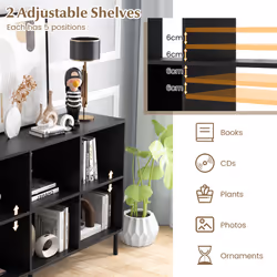 Wooden Storage Bookcase 6 Cube Open Bookshelf Home Office Display Cabinet Rack