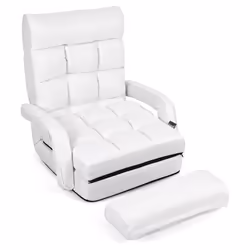 Folding Lazy Sofa Lounger Floor Gaming Armchair Adjustable Recliner