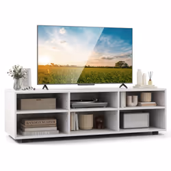 TV Stand for TVs up to 55 Inches TV Cabinet Table with 6 Compartments