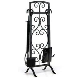 5 Piece Fireplace Tool Set Fire Place Accessories with Easy-To-Grab Handles