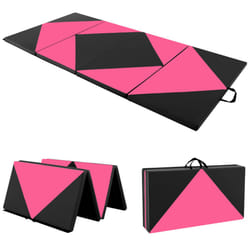 8FT Folding Exercise Aerobics Mat Portable Gymnastics Tumbling Mat Yoga Gym Mat