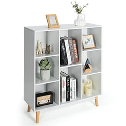 8-Cube Storage Bookcase Wooden Bookshelf Side Cabinet Freestanding Display Rack