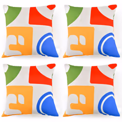Set of 4 Decorative Throw Pillow Soft Velvet Covered Couch Pillow Double-Side