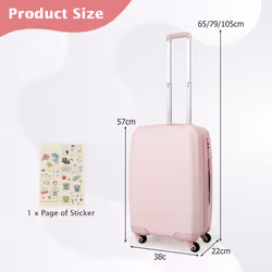 20Inch Hard Shell Suitcase Carry On Luggage Airline Lightweight Luggage TSA Lock