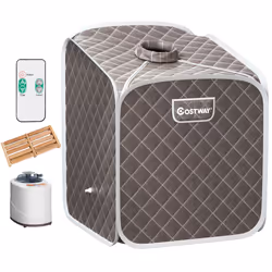 2L Foldbale Steam Sauna Personal Therapeutic Steam Spa 9 Adjustable Temperature
