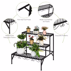 3 Tier Steel Plant Stand Ladder Flower Pot Rack Shoe Rack Display Organiser