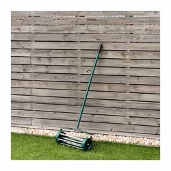 Garden Lawn Aerator Roller Rolling Push Tine Spike Soil Lawn Aerator