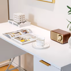Home Office Desk Computer Desk Study Writing Table PC Workstation W/ 4 Drawers