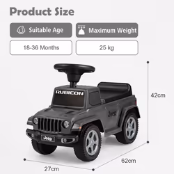 Children's Ride on Push Car Licensed Jeep Toddler Foot-to-Floor Sliding