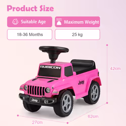 Children's Ride on Push Car Licensed Jeep Toddler Foot-to-Floor Sliding