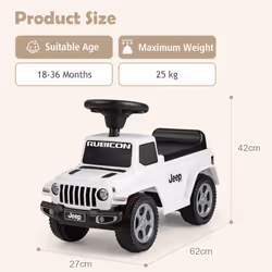 Children's Ride on Push Car Licensed Jeep Toddler Foot-to-Floor Sliding