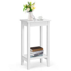 Versatile 2-Tier Tall Side Table Narrow End Table Narrow Beside Storage Table