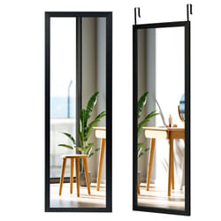 120 x 37cm Full Length Mirror Over the Door Wall Mirror w/ Hanging Hooks