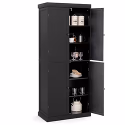 Kitchen Sideboard Freestanding Cupboard Pantry Cabinet with 4 Doors