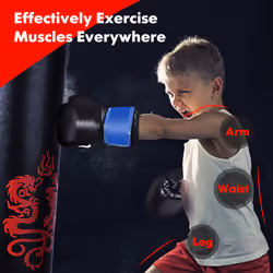 5 PCS Kids Punching Bag Set Boxing Hanging Punching Set w/ Boxing Gloves