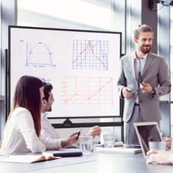 Double Sided Magnetic Whiteboard Adjustable Mobile Revolving Board with Magnets