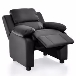 Kids Recliner Chair PU Leather Toddler Adjustable Sofa Chair Gaming Lounge Chair