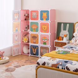 Kids Wardrobe 12-Cube Baby Closet Dresser Children's Storage Organizer