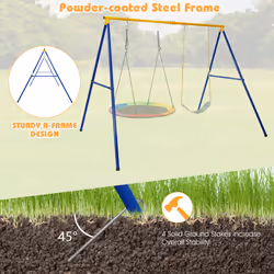 Heavy-Duty Extra Large Metal Swing Stand A-Frame Swing Frame 300 KG
