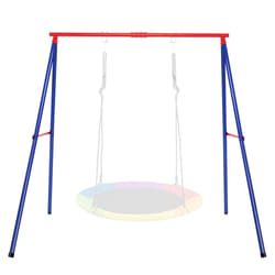 Large A-Frame Swing Stand Steel Swing Frame All-weather Swing Set