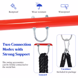 Large A-Frame Swing Stand Steel Swing Frame All-weather Swing Set