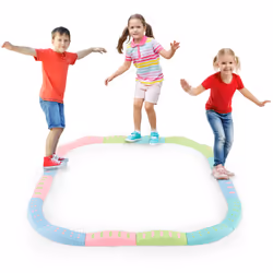 Kids Balance Beams Toddler Stepping Stones Balance Tactile w/Non-slip Mats