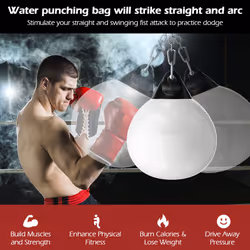 Water Punching Bag 52cm Boxing Aqua Bag 70 kg Punch Bag W/Adjustable Chain