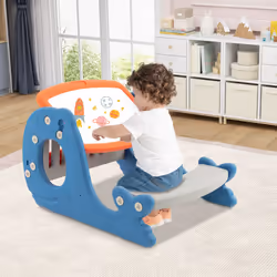 4 in 1 Convertible Activity Table Bench Set Adjustable Toddler Easel w/Whiteboard