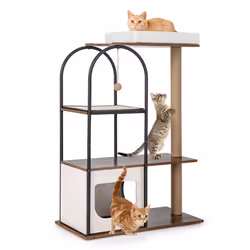 118 CM Cat Tree Tower with Condo Activity Center Set w/ Scratching Posts