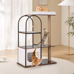 118 CM Cat Tree Tower with Condo Activity Center Set w/ Scratching Posts