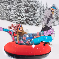 100cm Inflatable Snow Tube Sledding Toboggan Resistant Snow Sled