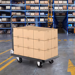 Folding Push Cart Platform Truck Luggage Dolly W/ 360° Swivel Wheels 200kg