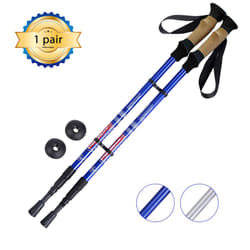 Pair of Adjustable Walking Hiking Stick Trekking Poles Crutch 65 - 135 cm