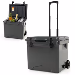 40 L Cooler Portable Ice Chest W/ Wheels and Handle Bottle Opener