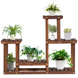 Wooden Plant Stand Multi-Layer Flower Pot Holder Indoor and Outdoor