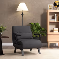 Folding Single Sofa Bed Convertible Sleep Chair w/Adjustable Backrest