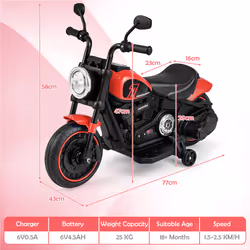 6V Ride On Kids Off-Road Motorbike Motorcycle with Headlight & Music