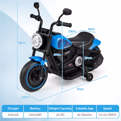 6V Ride On Kids Off-Road Motorbike Motorcycle with Headlight & Music