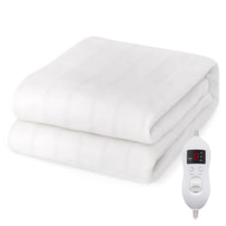 Double Electric Heated Mattress Blanket 8 Temp Washable W/ Timing