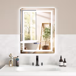 50 x 70cm Bathroom Wall Mirror LED 3 Colours Vanity Mirror w/ Touch Control