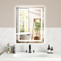 50 x 70cm Bathroom Wall Mirror LED 3 Colours Vanity Mirror w/ Touch Control