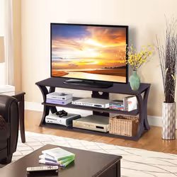 TV Stand for TVs up to 45'' Console Table w/ Open Storage Shelves